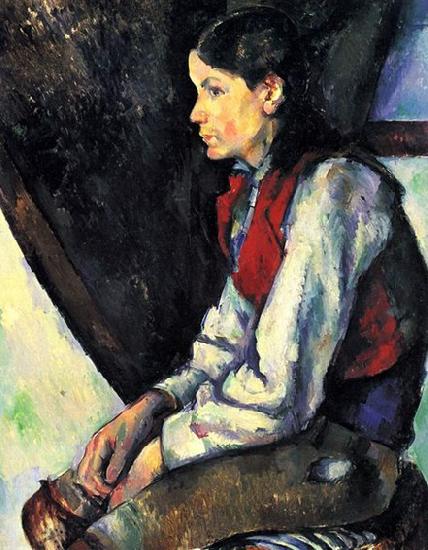 Paul Cezanne Knabe mit roter Weste oil painting image